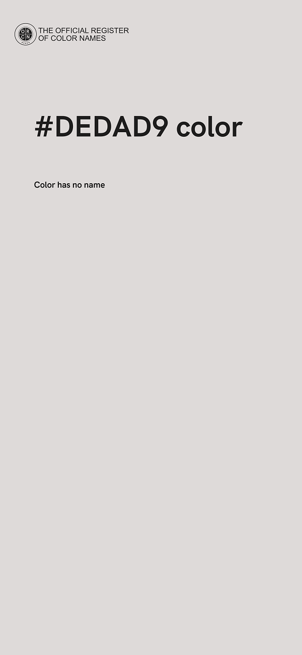 #DEDAD9 color image