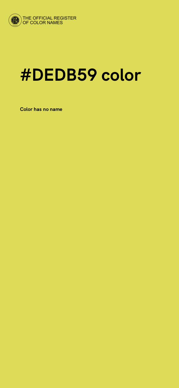 #DEDB59 color image