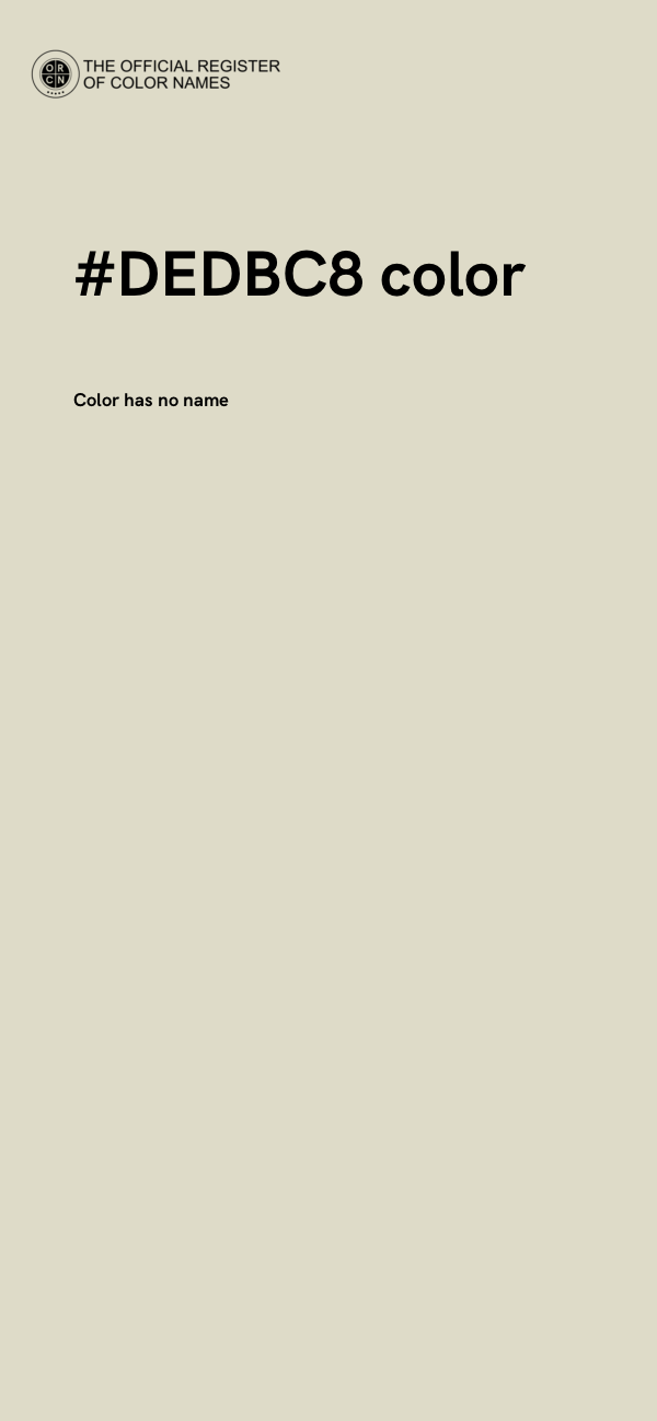 #DEDBC8 color image