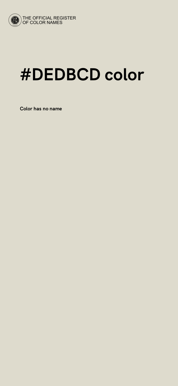 #DEDBCD color image