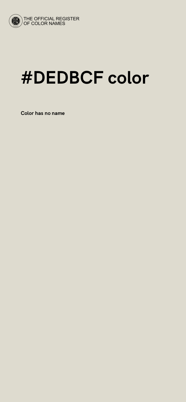#DEDBCF color image