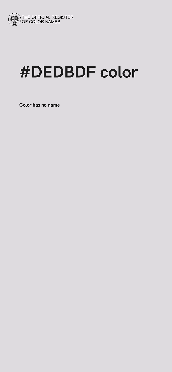 #DEDBDF color image