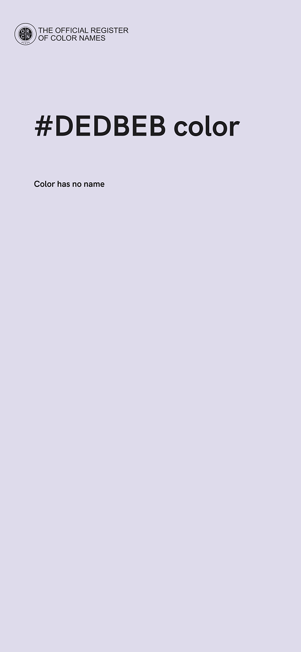 #DEDBEB color image