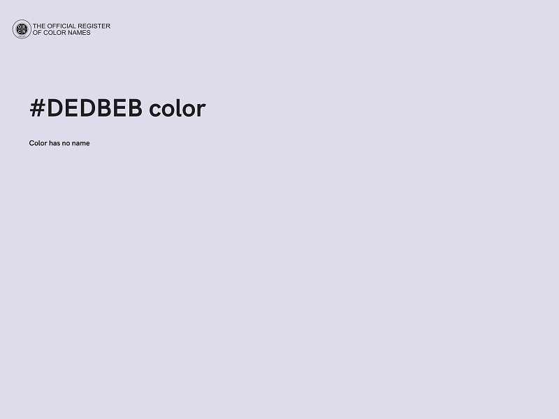 #DEDBEB color image