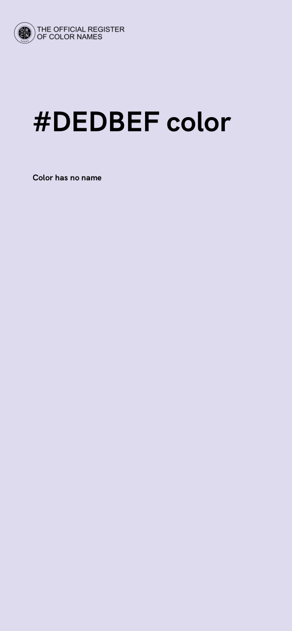 #DEDBEF color image