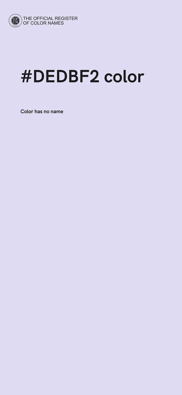 #DEDBF2 color image