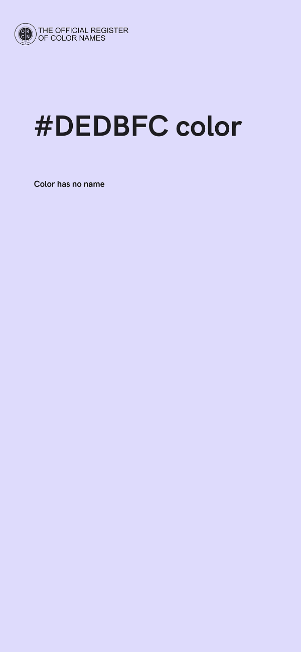 #DEDBFC color image