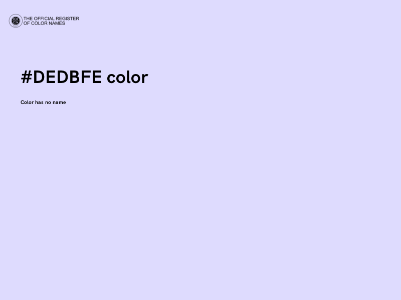 #DEDBFE color image