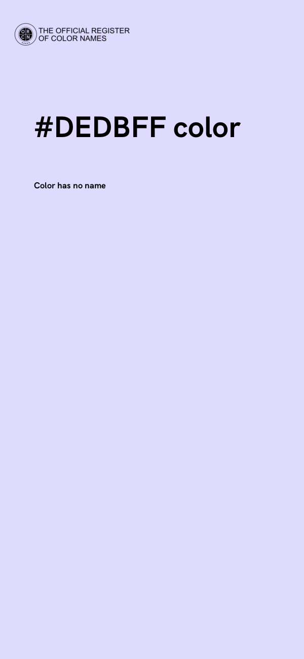 #DEDBFF color image