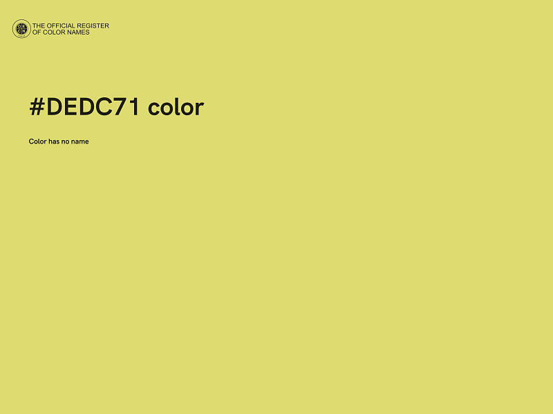 #DEDC71 color image