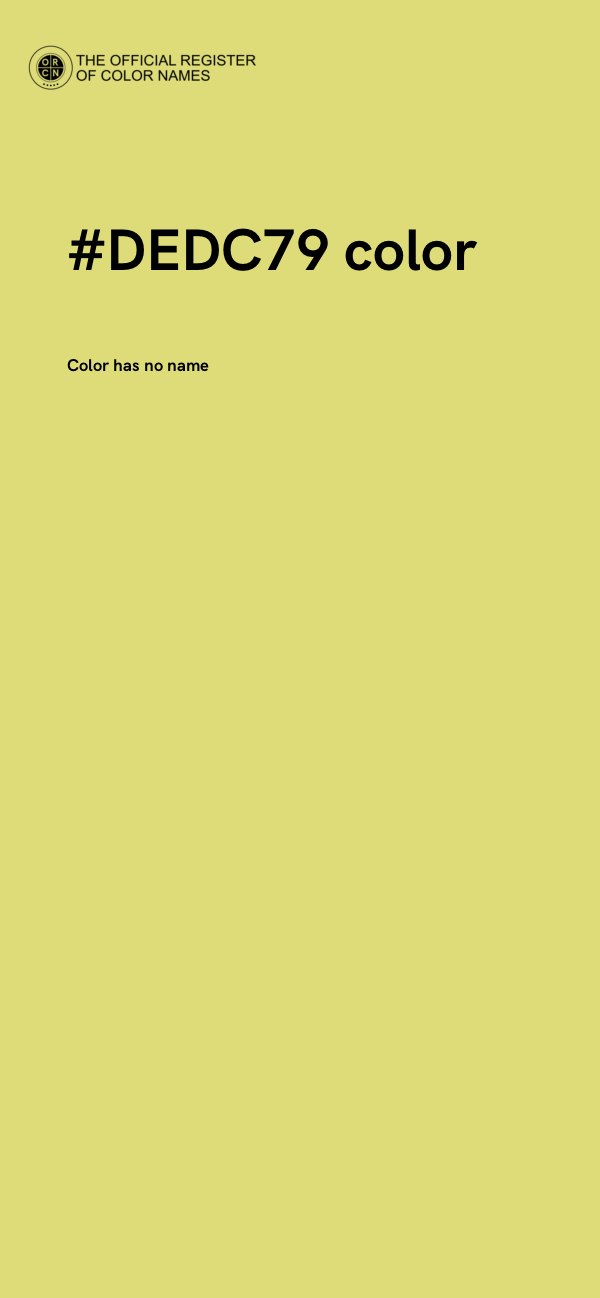 #DEDC79 color image