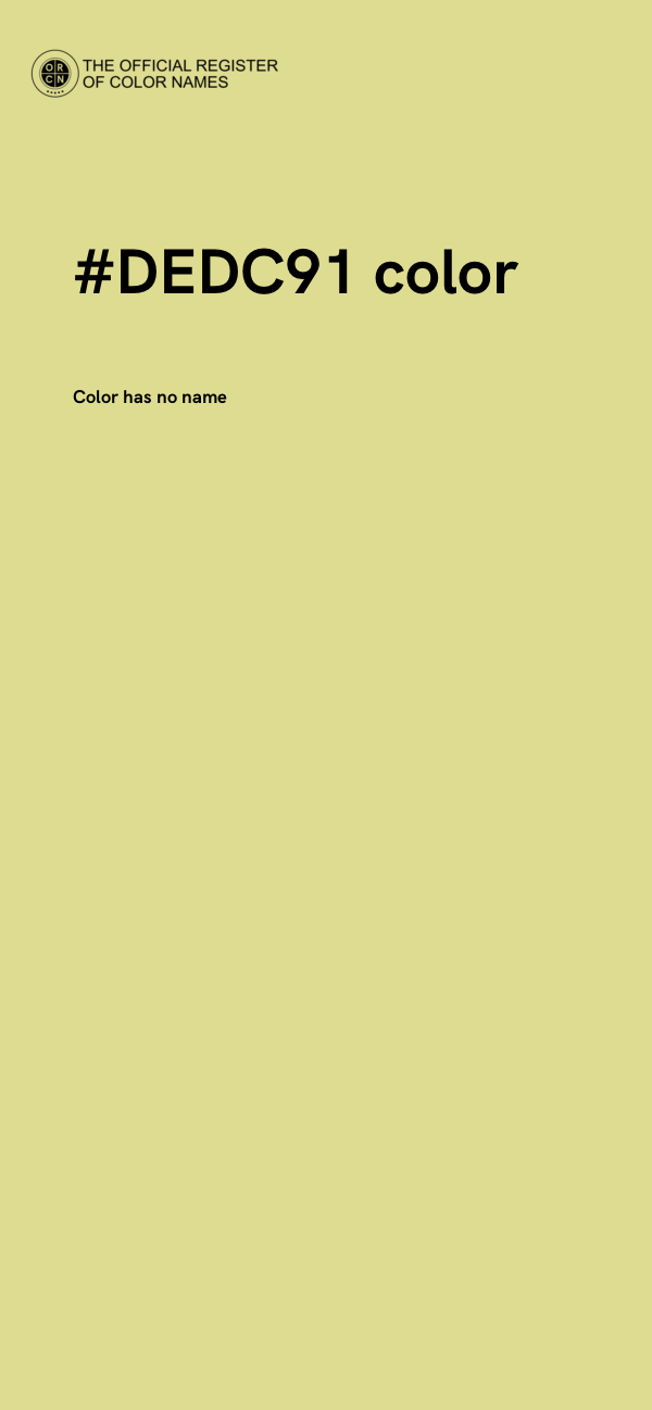 #DEDC91 color image