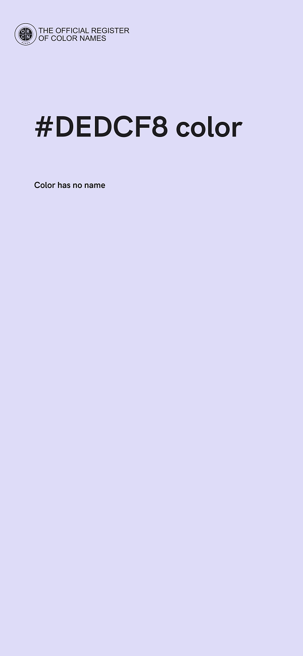 #DEDCF8 color image