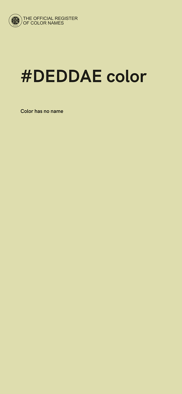 #DEDDAE color image
