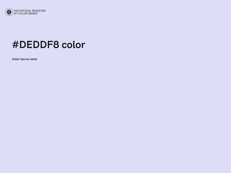 #DEDDF8 color image