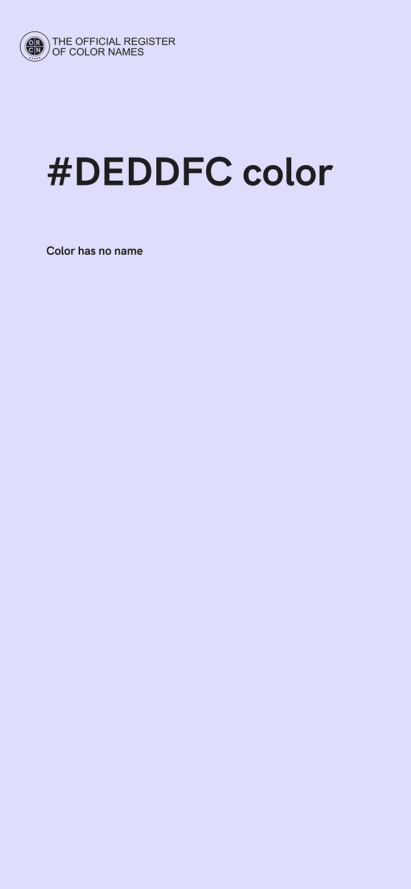 #DEDDFC color image