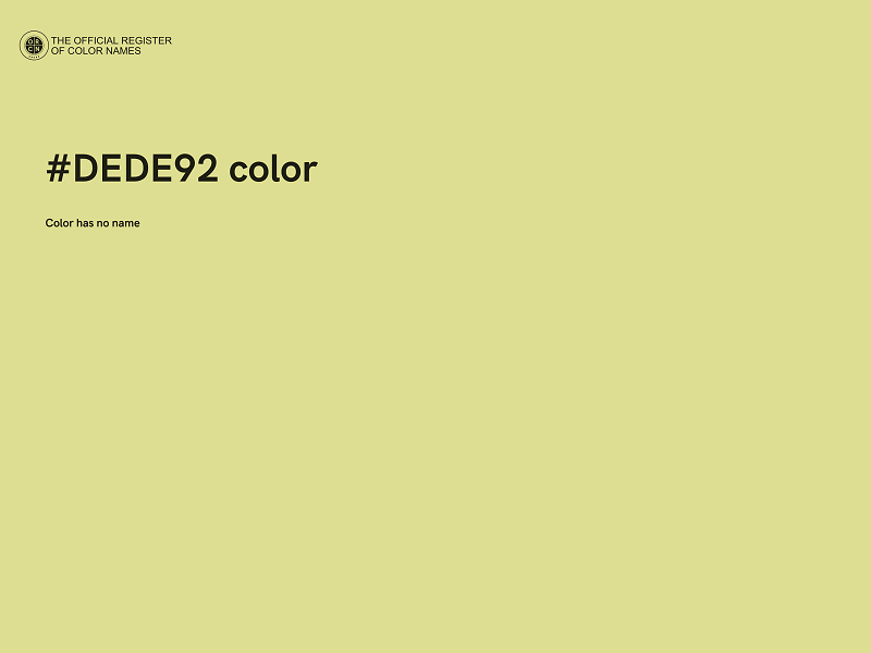 #DEDE92 color image