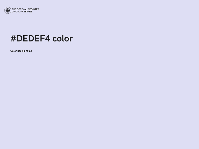 #DEDEF4 color image