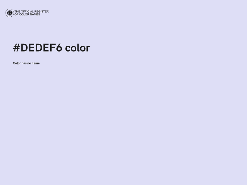 #DEDEF6 color image