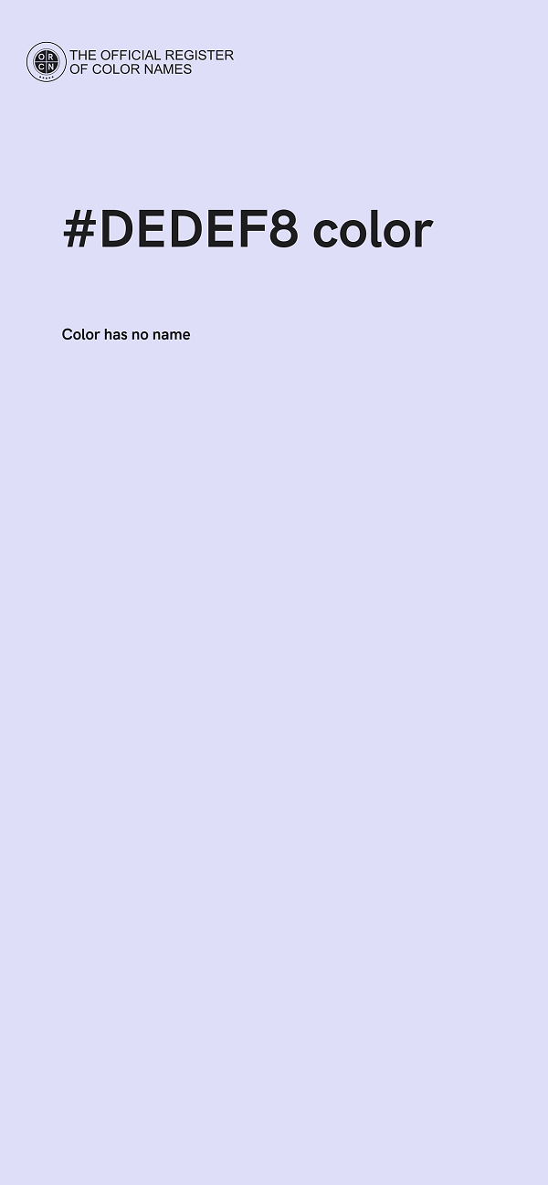 #DEDEF8 color image