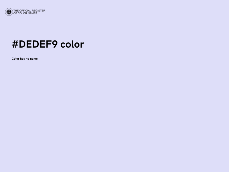 #DEDEF9 color image