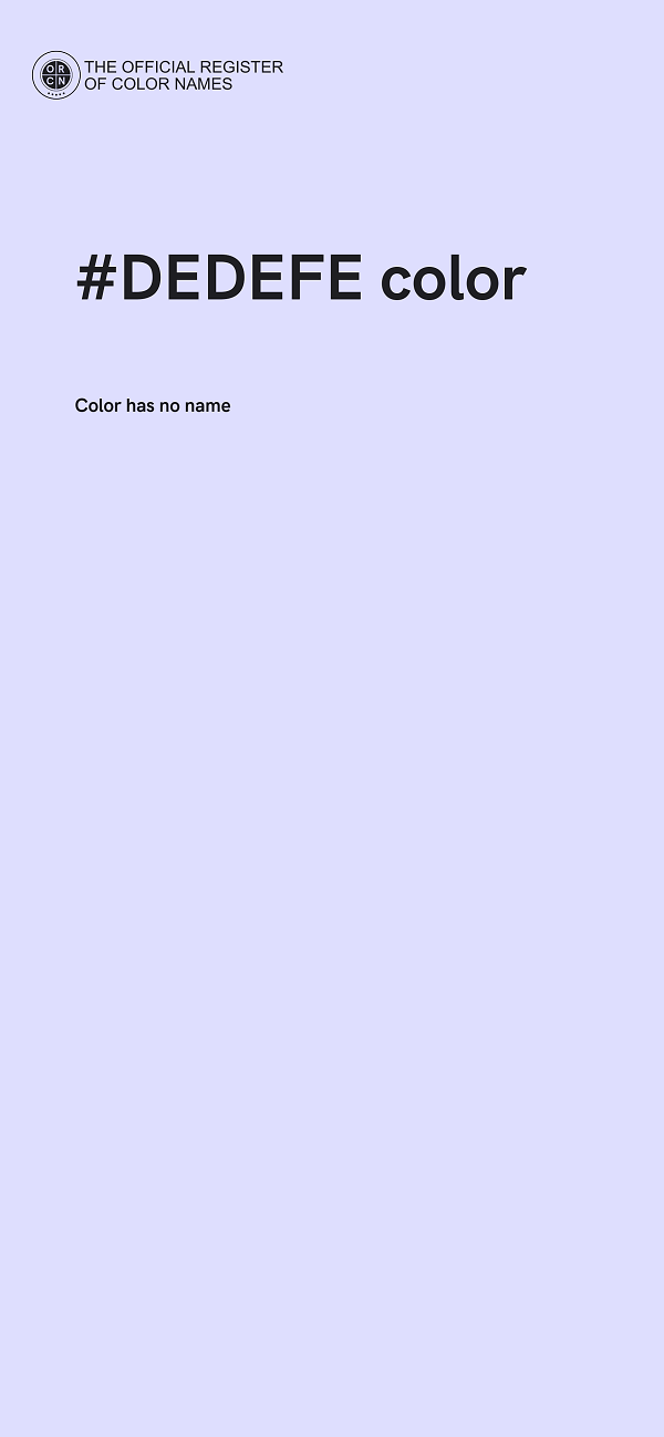 #DEDEFE color image