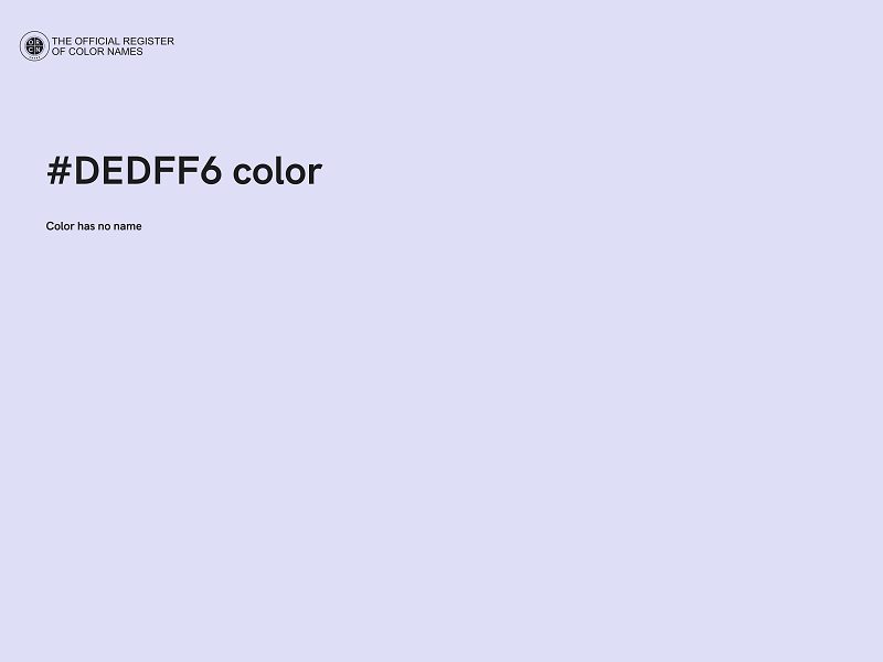 #DEDFF6 color image