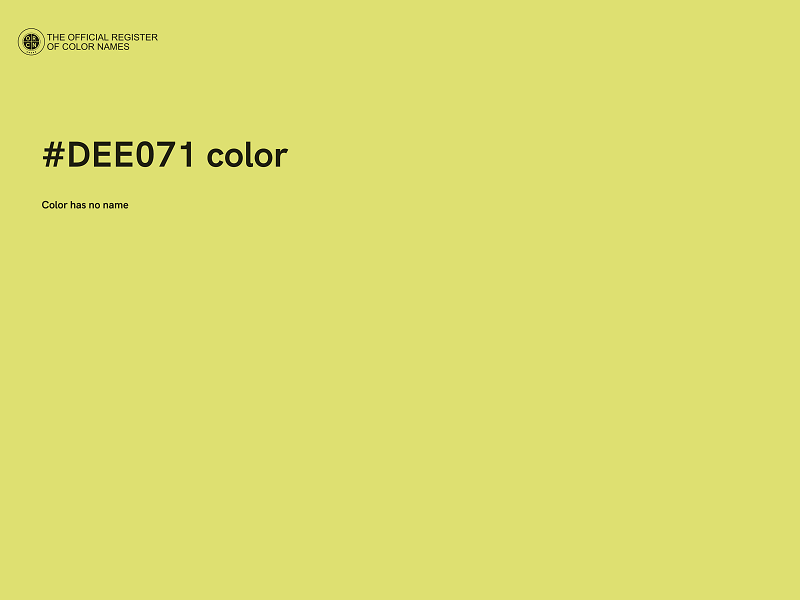 #DEE071 color image