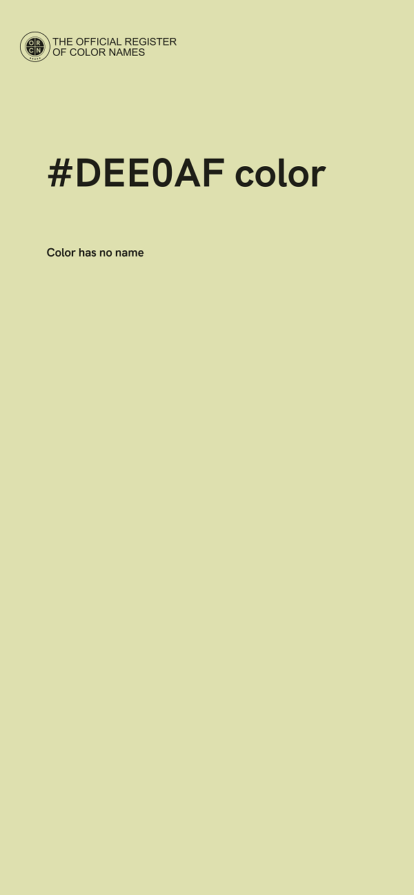 #DEE0AF color image