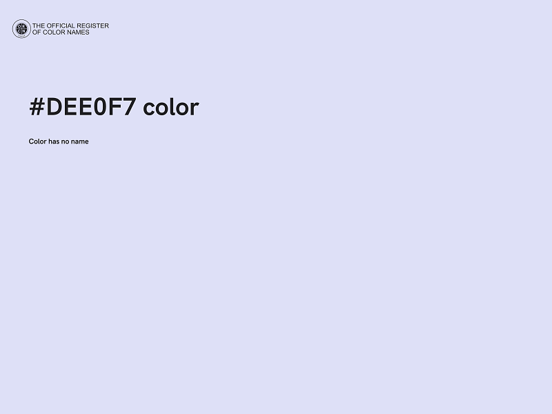 #DEE0F7 color image