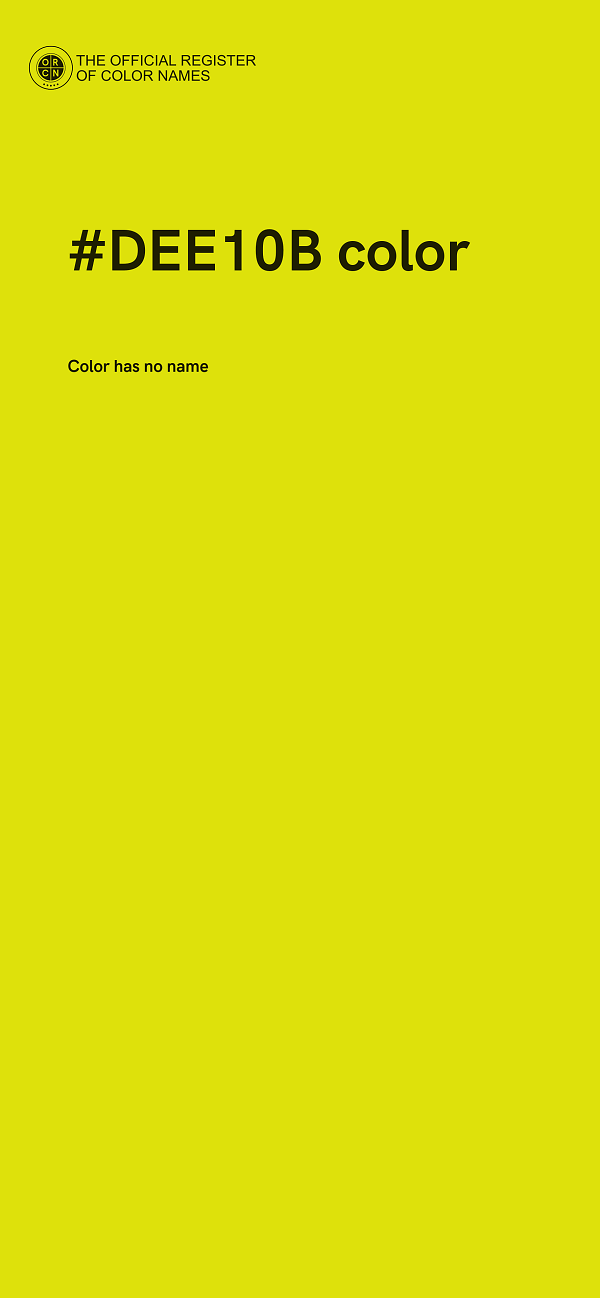 #DEE10B color image