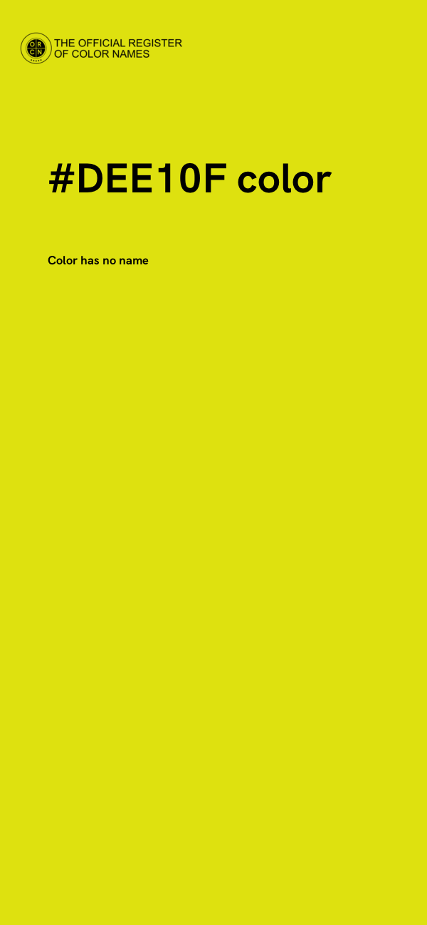 #DEE10F color image