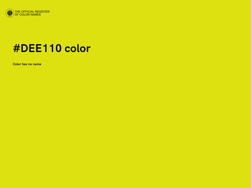 #DEE110 color image