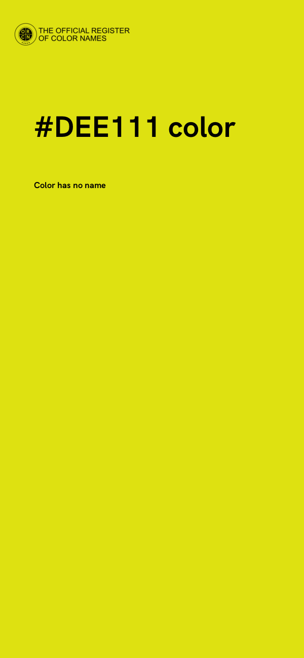 #DEE111 color image