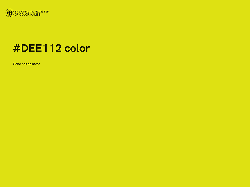 #DEE112 color image