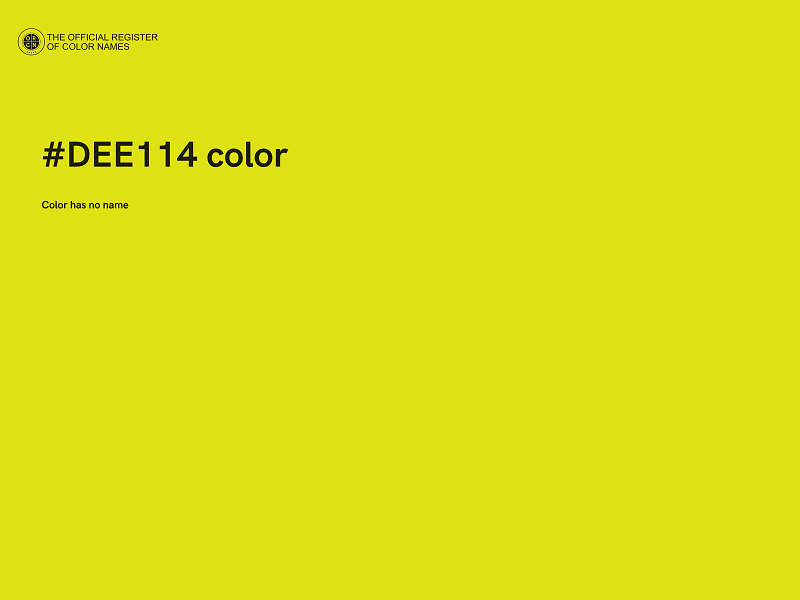 #DEE114 color image