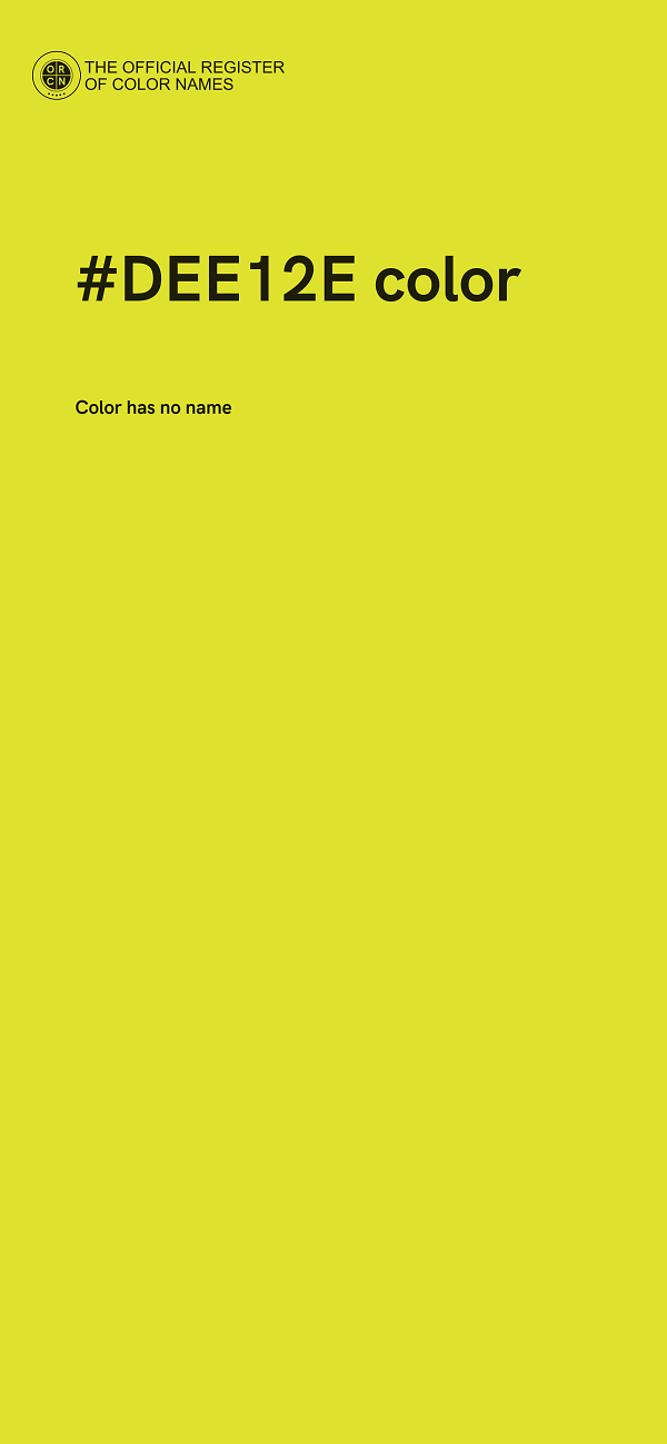 #DEE12E color image