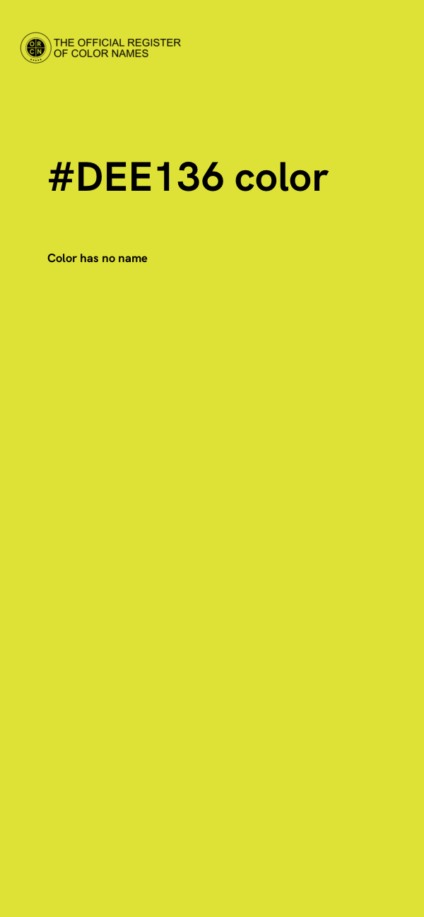 #DEE136 color image