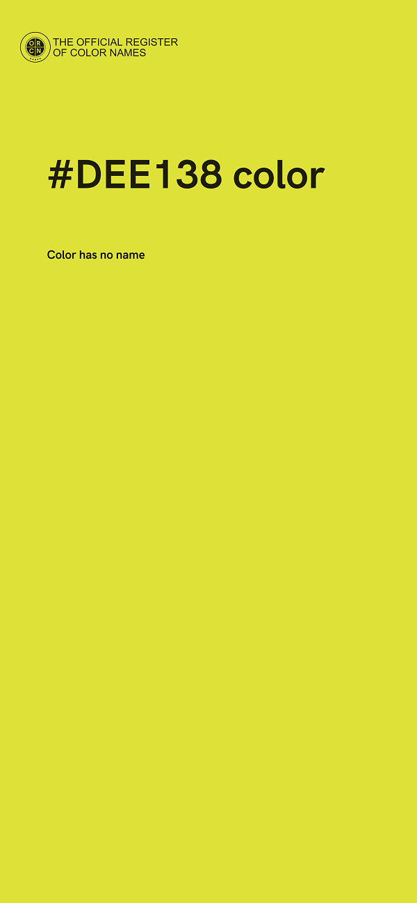 #DEE138 color image