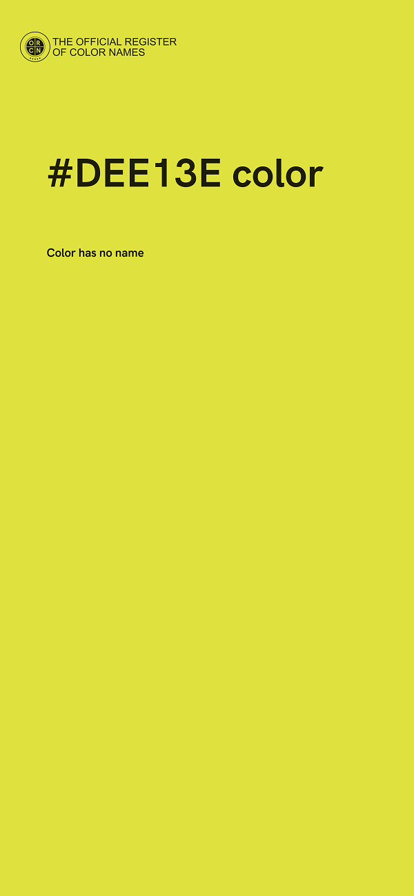 #DEE13E color image