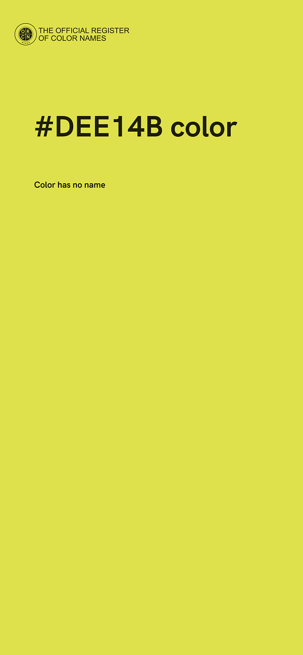 #DEE14B color image