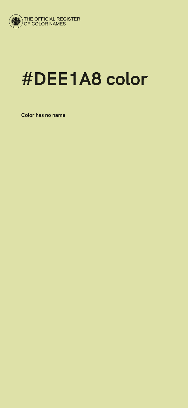 #DEE1A8 color image