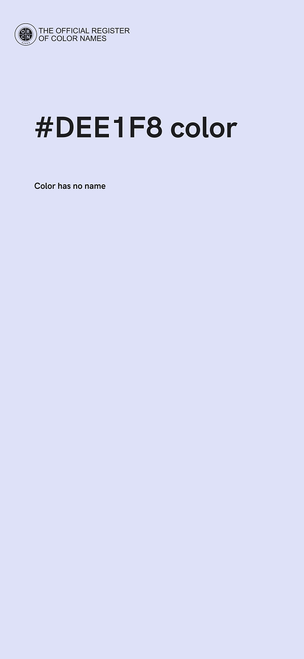 #DEE1F8 color image
