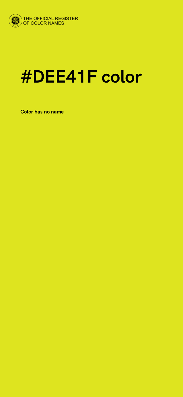 #DEE41F color image