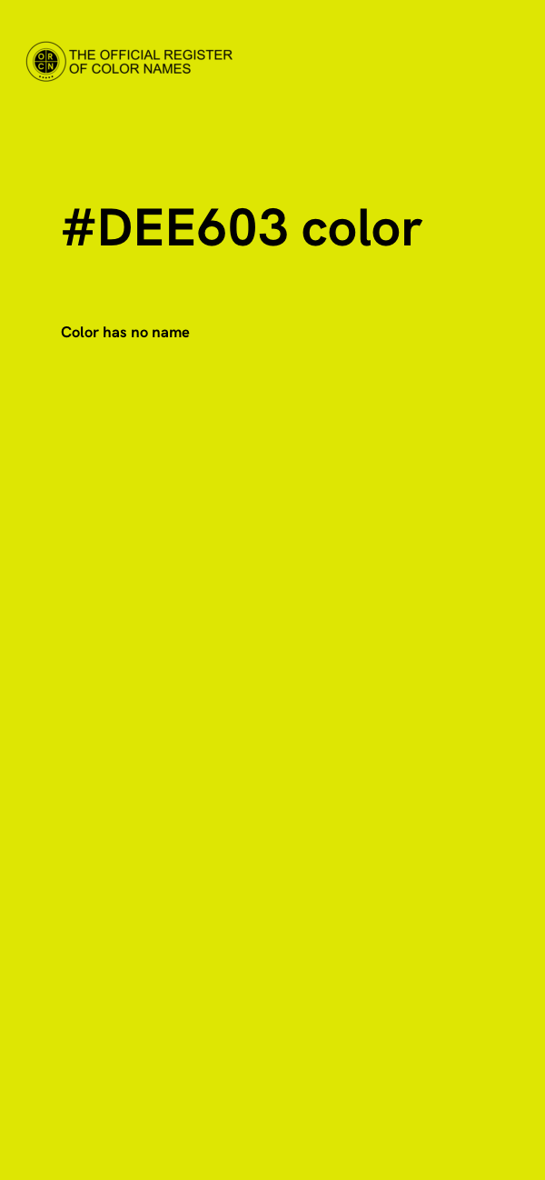 #DEE603 color image
