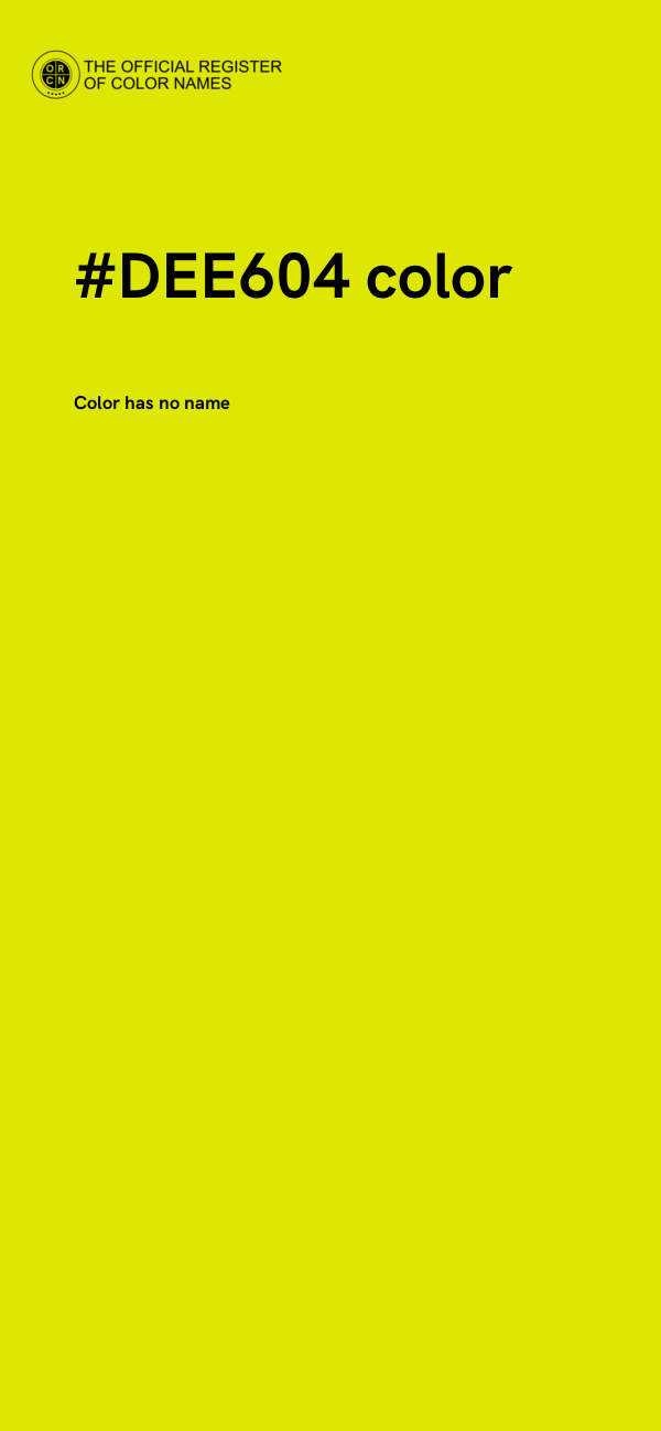 #DEE604 color image