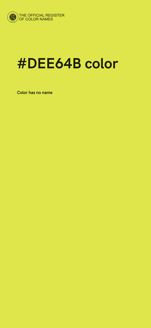 #DEE64B color image