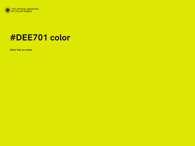 #DEE701 color image
