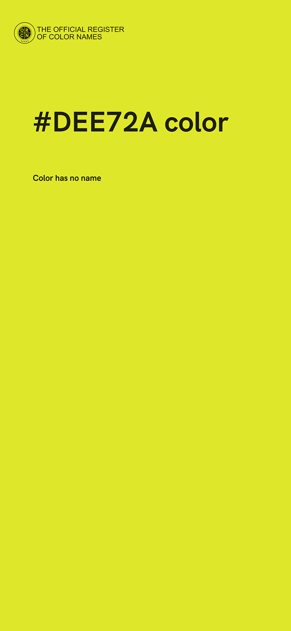 #DEE72A color image