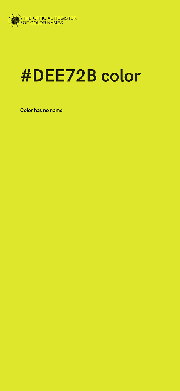 #DEE72B color image